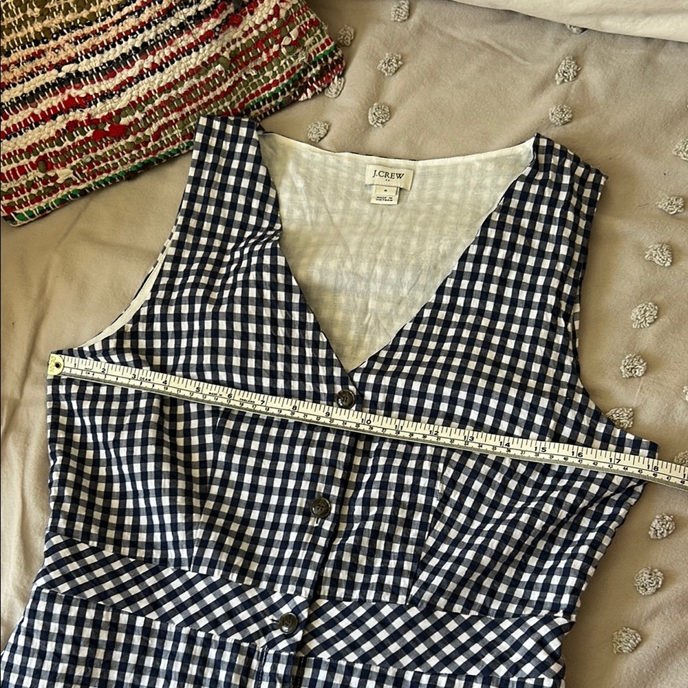J Crew Blue and White Gingham Dress 6 - Picture 12 of 13
